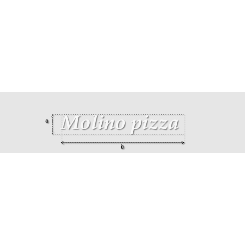 Découpe de lettres : "Molino pizza "
