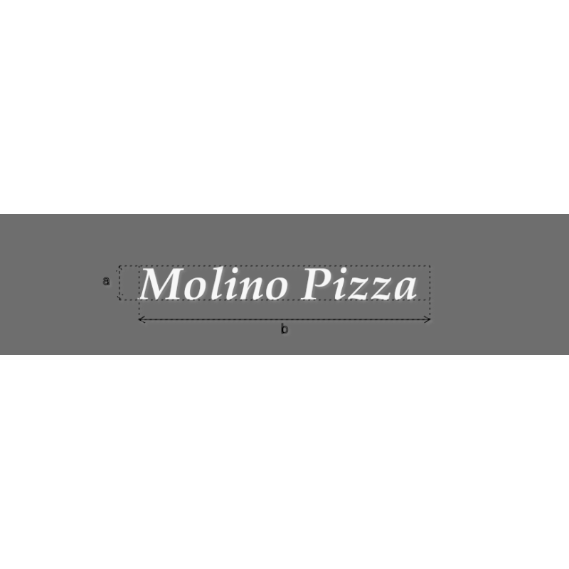 Découpe de lettres : "Molino Pizza "