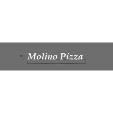 Découpe de lettres : "Molino Pizza "