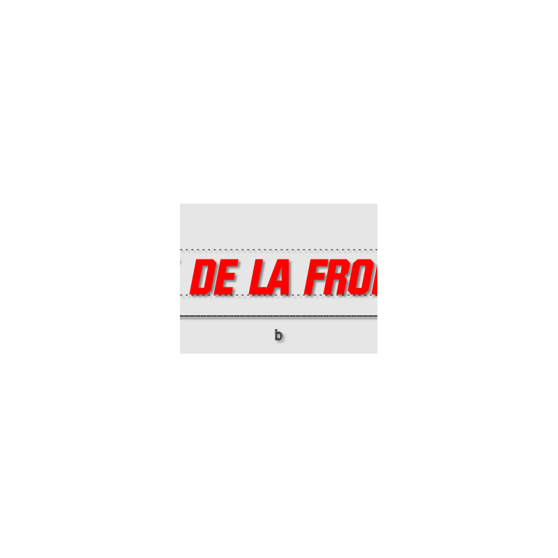 Découpe de lettres : "SNACK DE LA FRONTIÈRE "