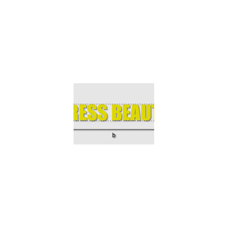 Découpe de lettres : "DRESS BEAUTY"