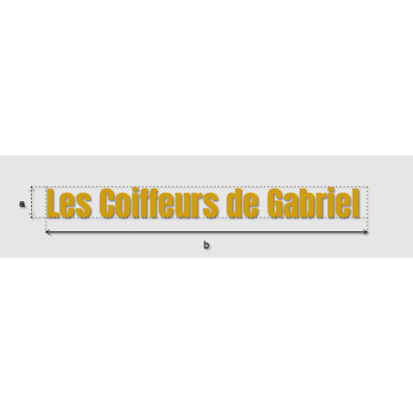 Découpe de lettres : "Les Coiffeurs de Gabriel "