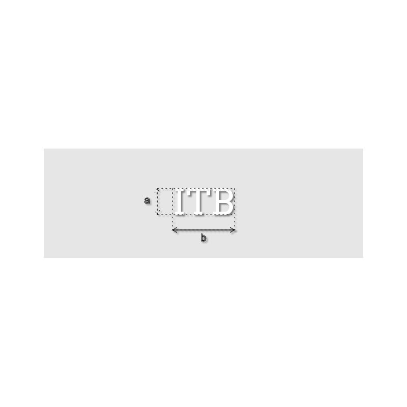 Découpe de lettres : "ITB"