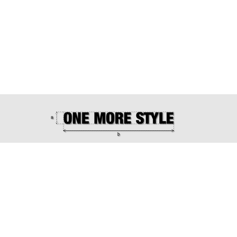 Découpe de lettres : "ONE MORE STYLE"