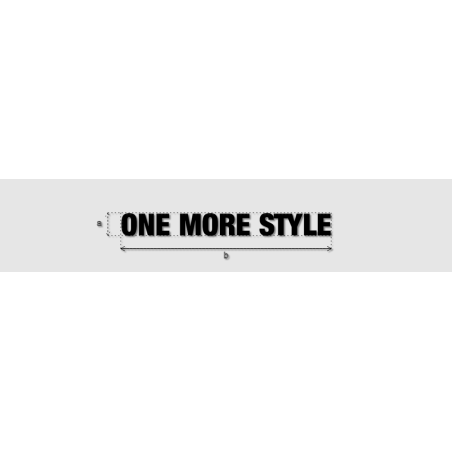 Découpe de lettres : "ONE MORE STYLE"