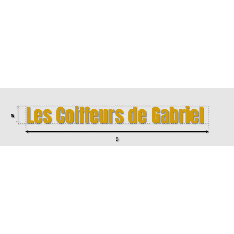 Découpe de lettres : "Les Coiffeurs de Gabriel "