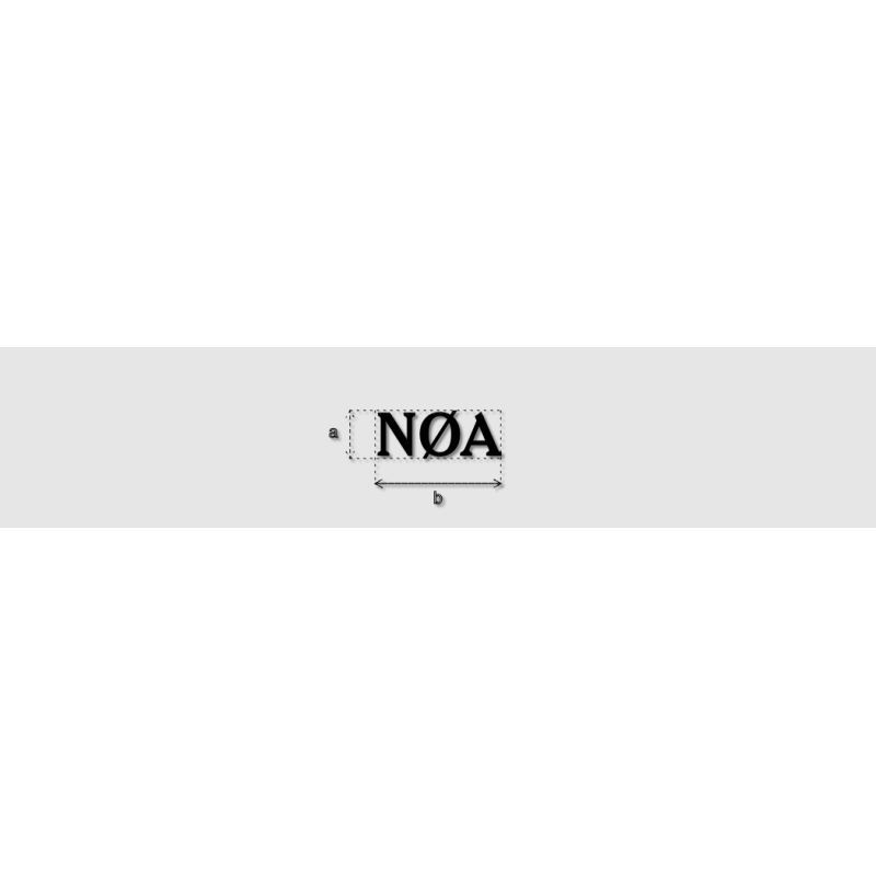 Découpe de lettres : "NØA"