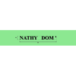 Découpe de lettres : "NATHY...