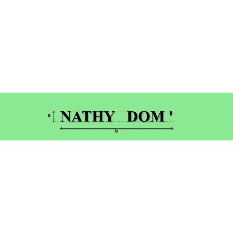 Découpe de lettres : "NATHY   DOM '"