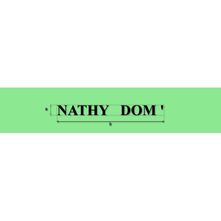 Découpe de lettres : "NATHY   DOM '"