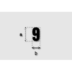 Découpe de lettres : "9"