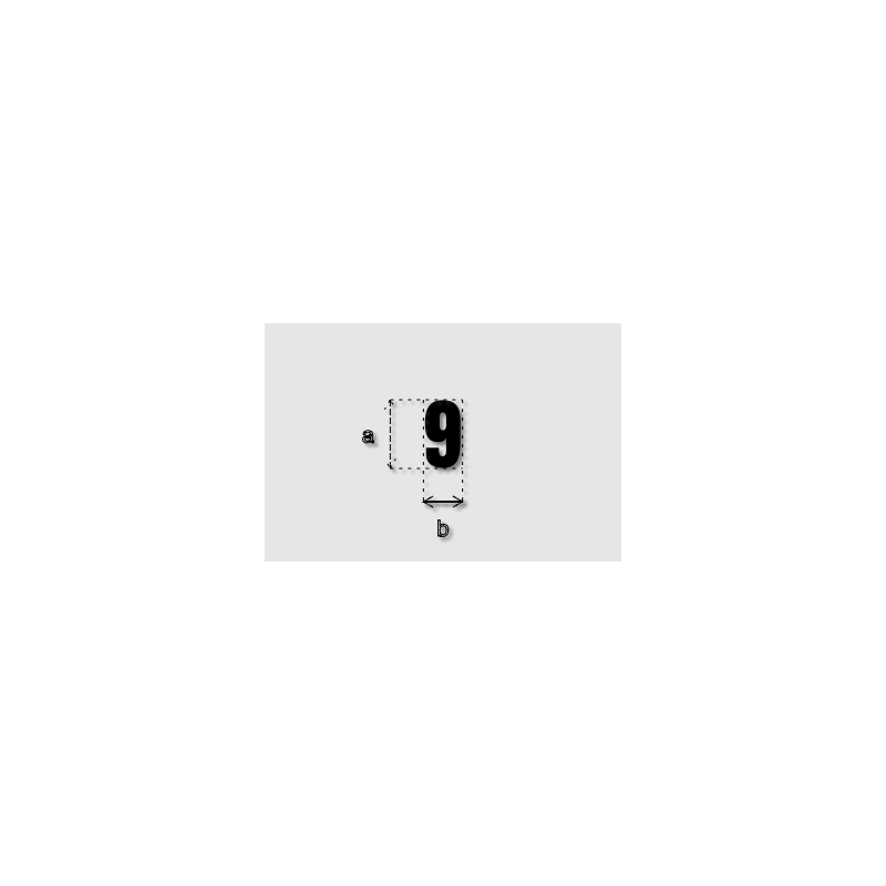 Découpe de lettres : "9"