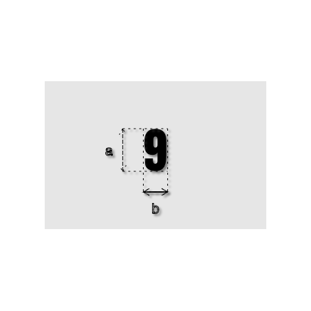 Découpe de lettres : "9"
