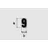Découpe de lettres : "9"