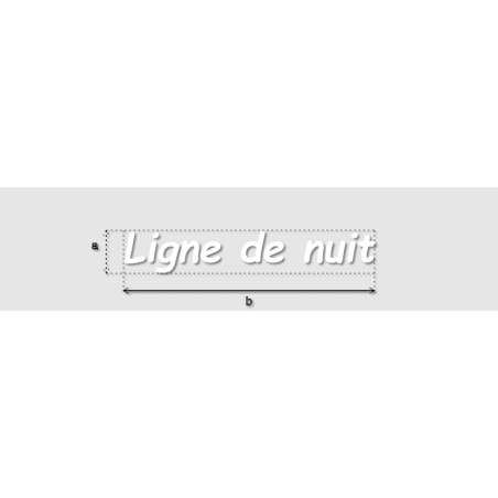 Découpe de lettres : "Ligne de nuit"