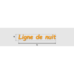 Découpe de lettres : "Ligne...