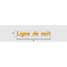 Découpe de lettres : "Ligne de nuit"
