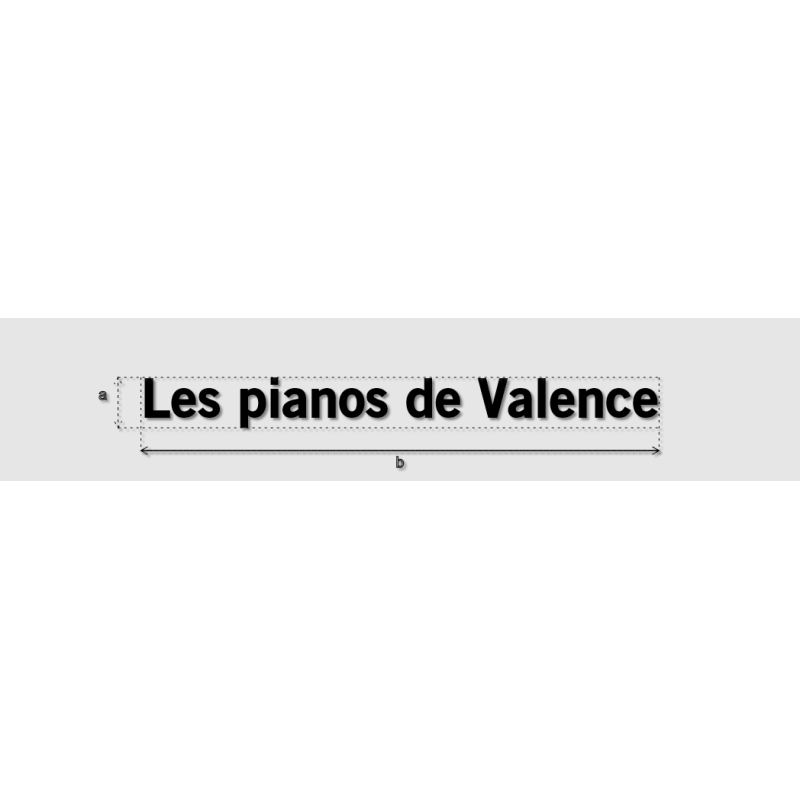 Découpe de lettres : "Les pianos de Valence"