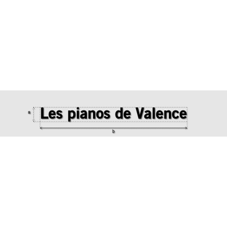 Découpe de lettres : "Les pianos de Valence"