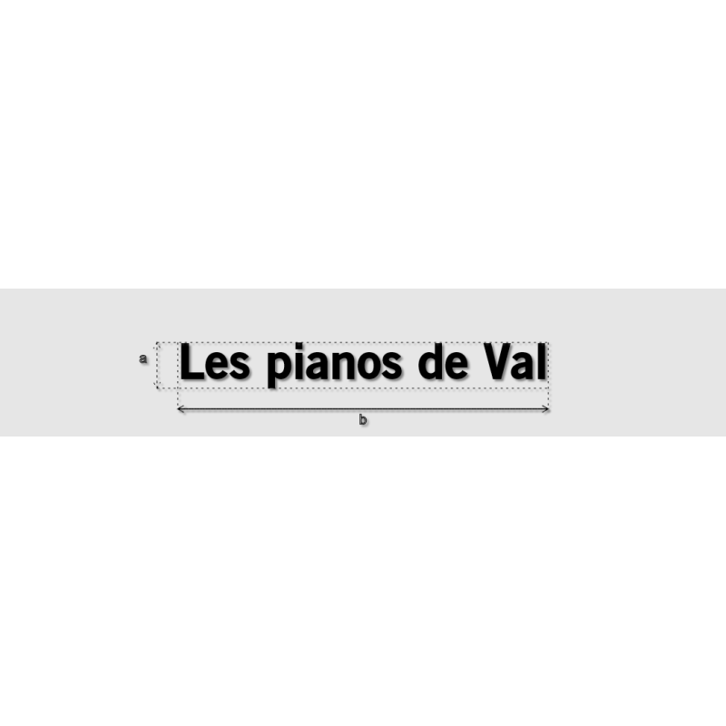 Découpe de lettres : "Les pianos de Val"