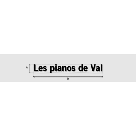 Découpe de lettres : "Les pianos de Val"
