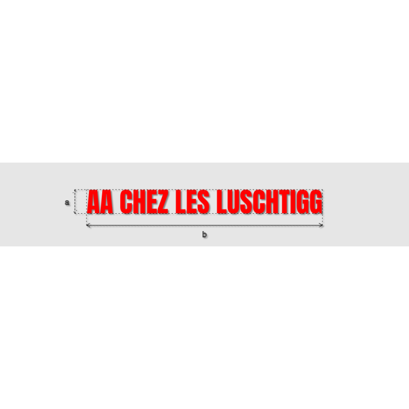 Découpe de lettres : "AA CHEZ LES LUSCHTIGG"