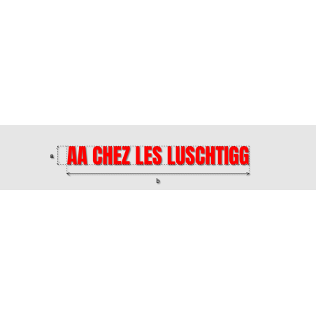 Découpe de lettres : "AA CHEZ LES LUSCHTIGG"