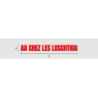 Découpe de lettres : "AA CHEZ LES LUSCHTIGG"