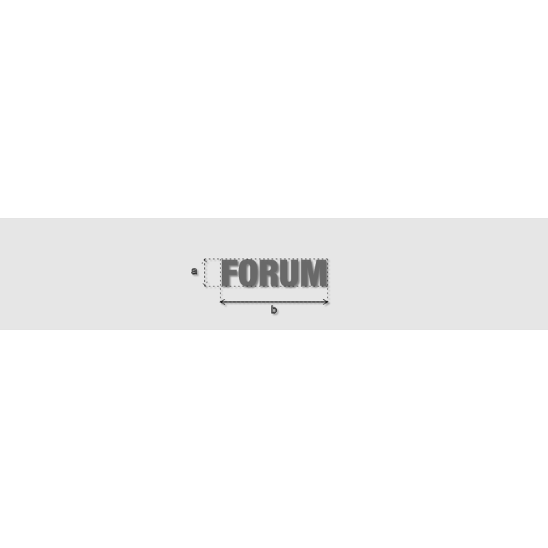 Découpe de lettres : "FORUM"
