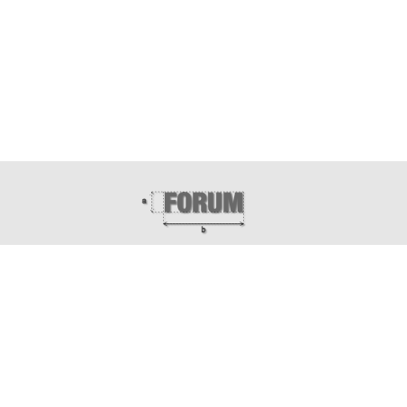 Découpe de lettres : "FORUM"