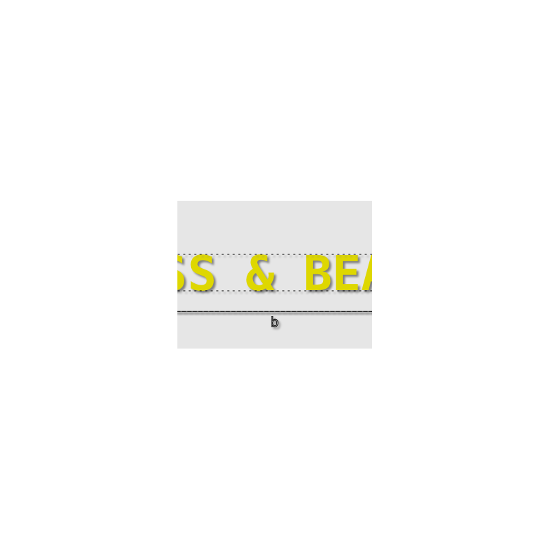Découpe de lettres : "DRESS & BEAUTY"