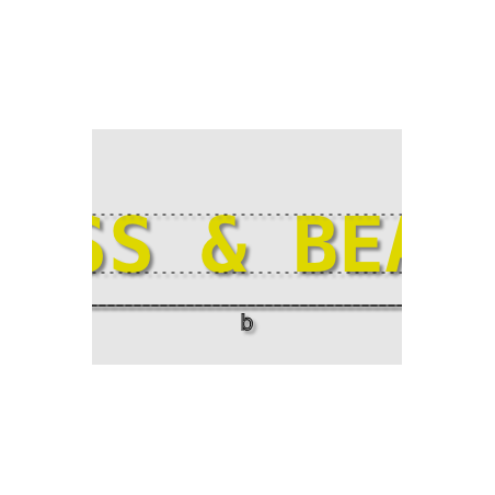 Découpe de lettres : "DRESS & BEAUTY"