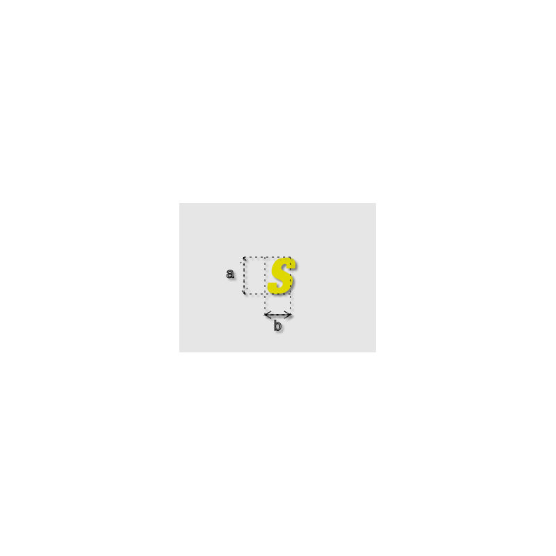 Découpe de lettres : "S"