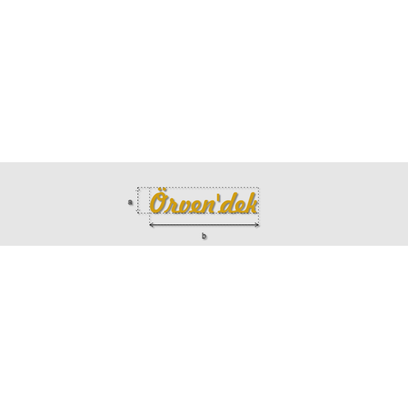 Découpe de lettres : "Örven'dek"