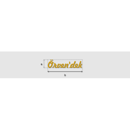 Découpe de lettres : "Örven'dek"