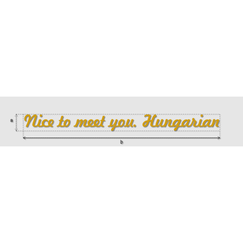 Découpe de lettres : "Nice to meet you. Hungarian"