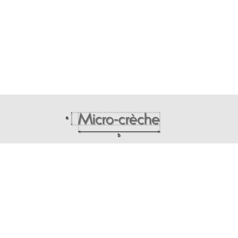 Découpe de lettres : "Micro-crèche"