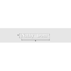 Découpe de lettres : "Nathy...