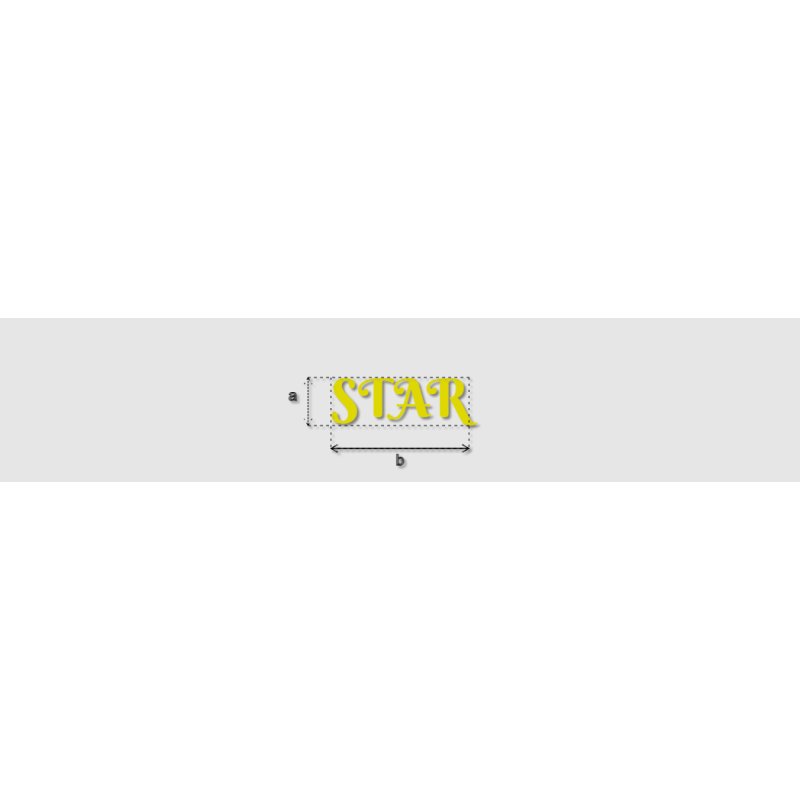 Découpe de lettres : "STAR"
