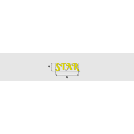 Découpe de lettres : "STAR"