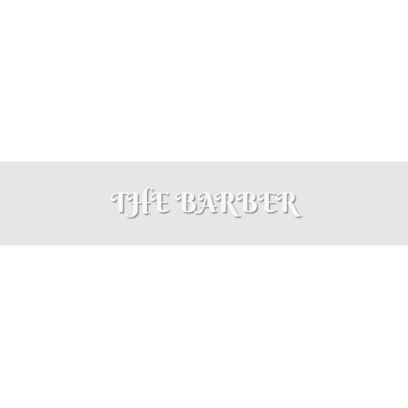 Découpe de lettres : "THE BARBER"