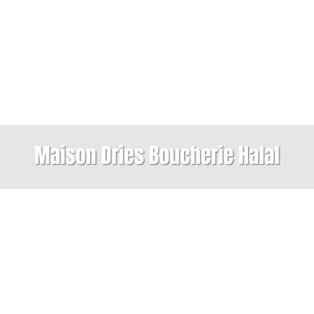 Découpe de lettres : "Maison Dries Boucherie Halal"