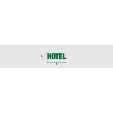 Découpe de lettres : "HOTEL"
