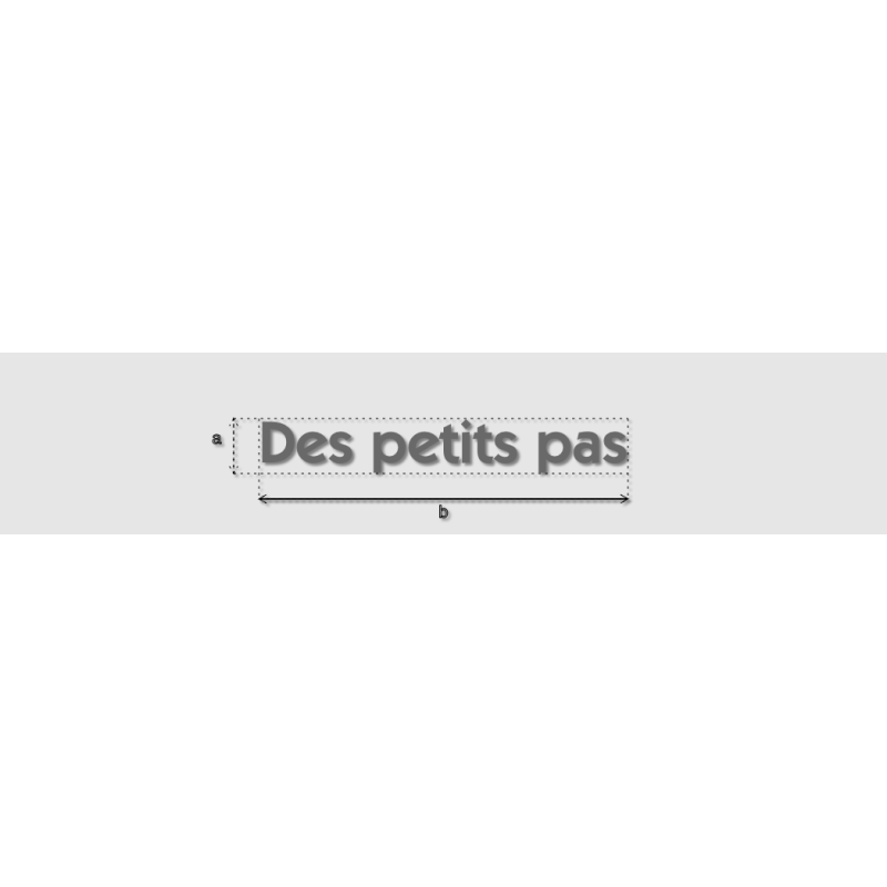 Découpe de lettres : "Des petits pas"