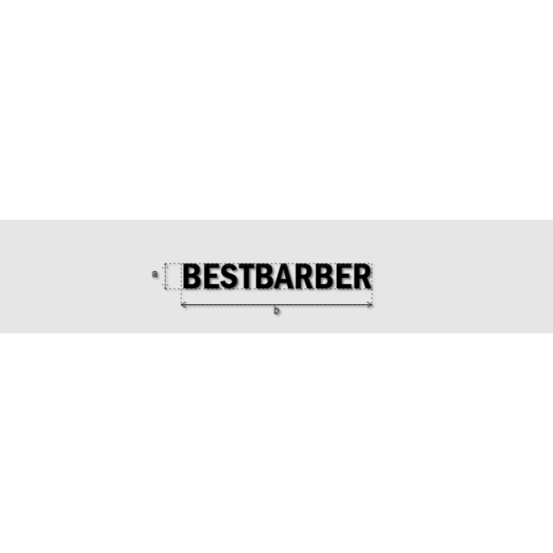 Découpe de lettres : "BESTBARBER"