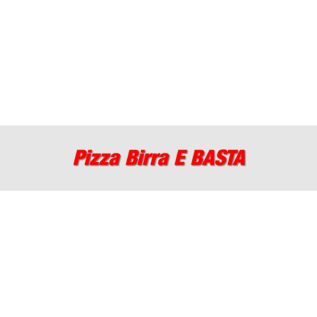 Découpe de lettres : "Pizza Birra E BASTA"
