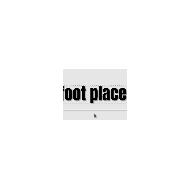 Découpe de lettres : "foot place "