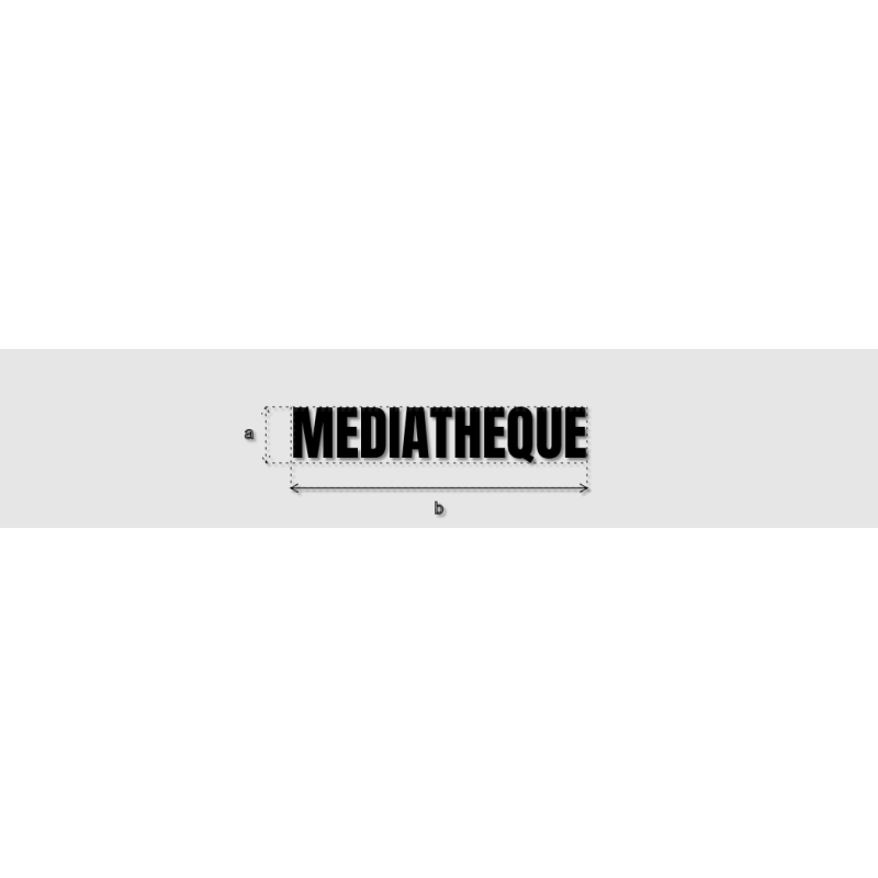 Découpe de lettres : "MEDIATHEQUE"