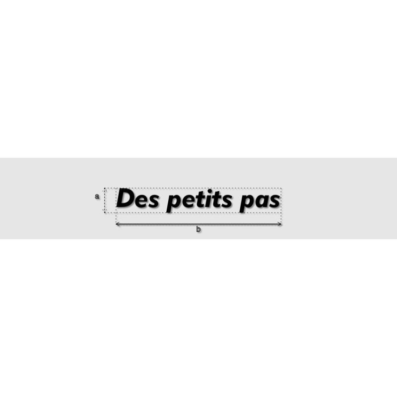 Découpe de lettres : "Des petits pas"