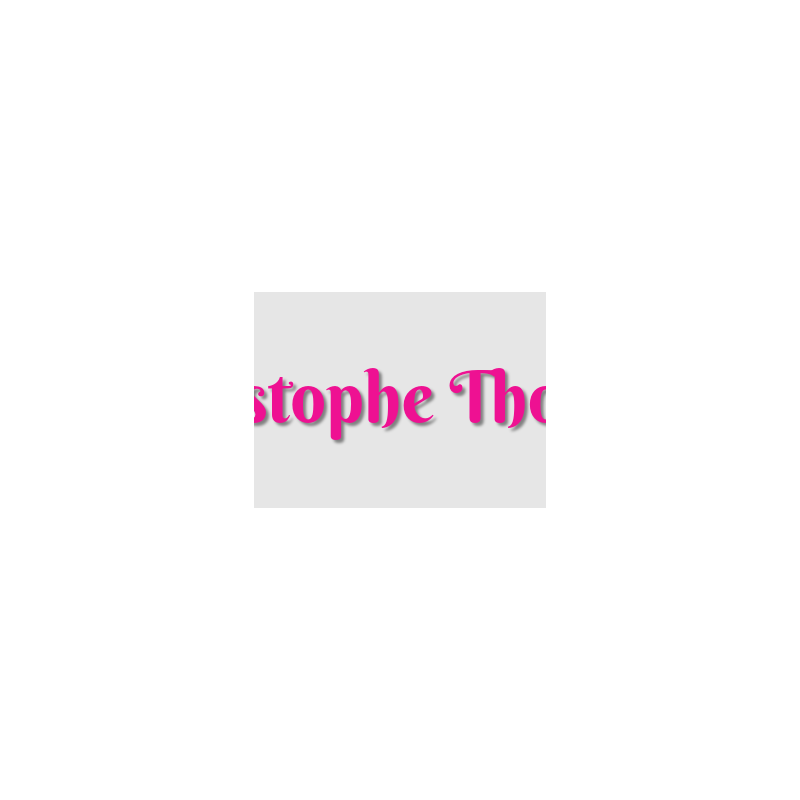 Découpe de lettres : "Christophe Thomas"